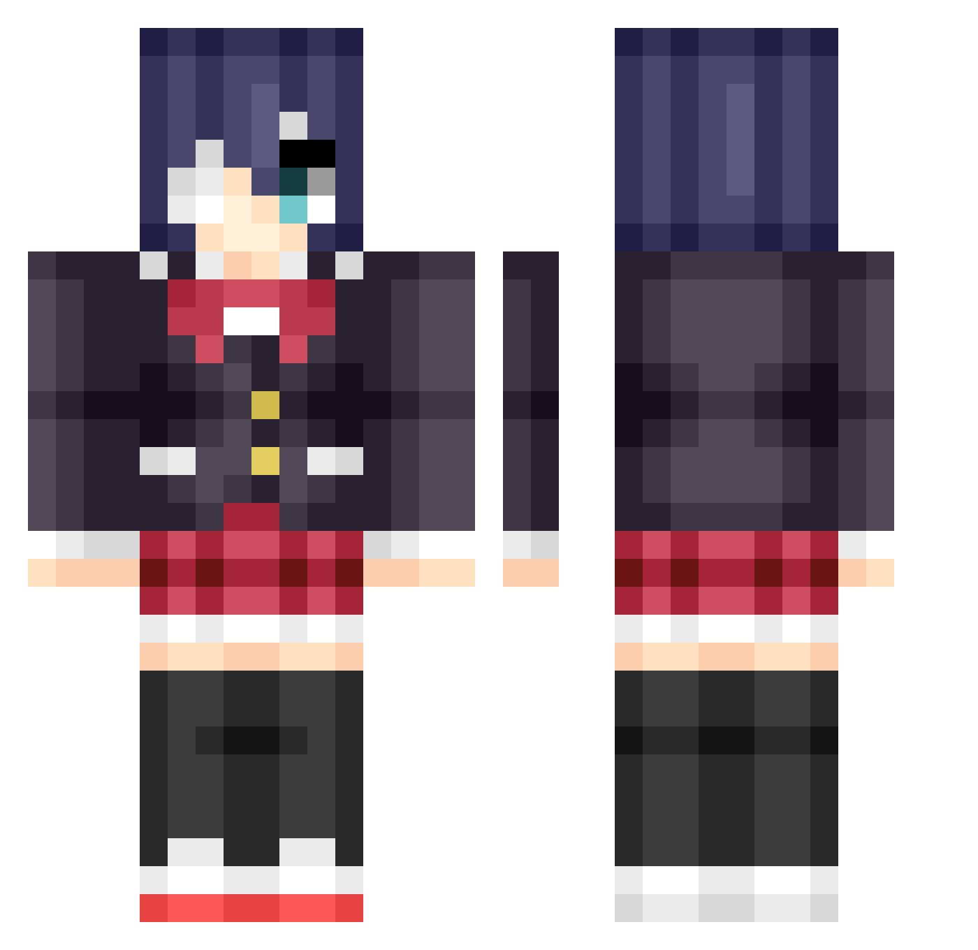 rikkam_ Minecraft skin, front and back view