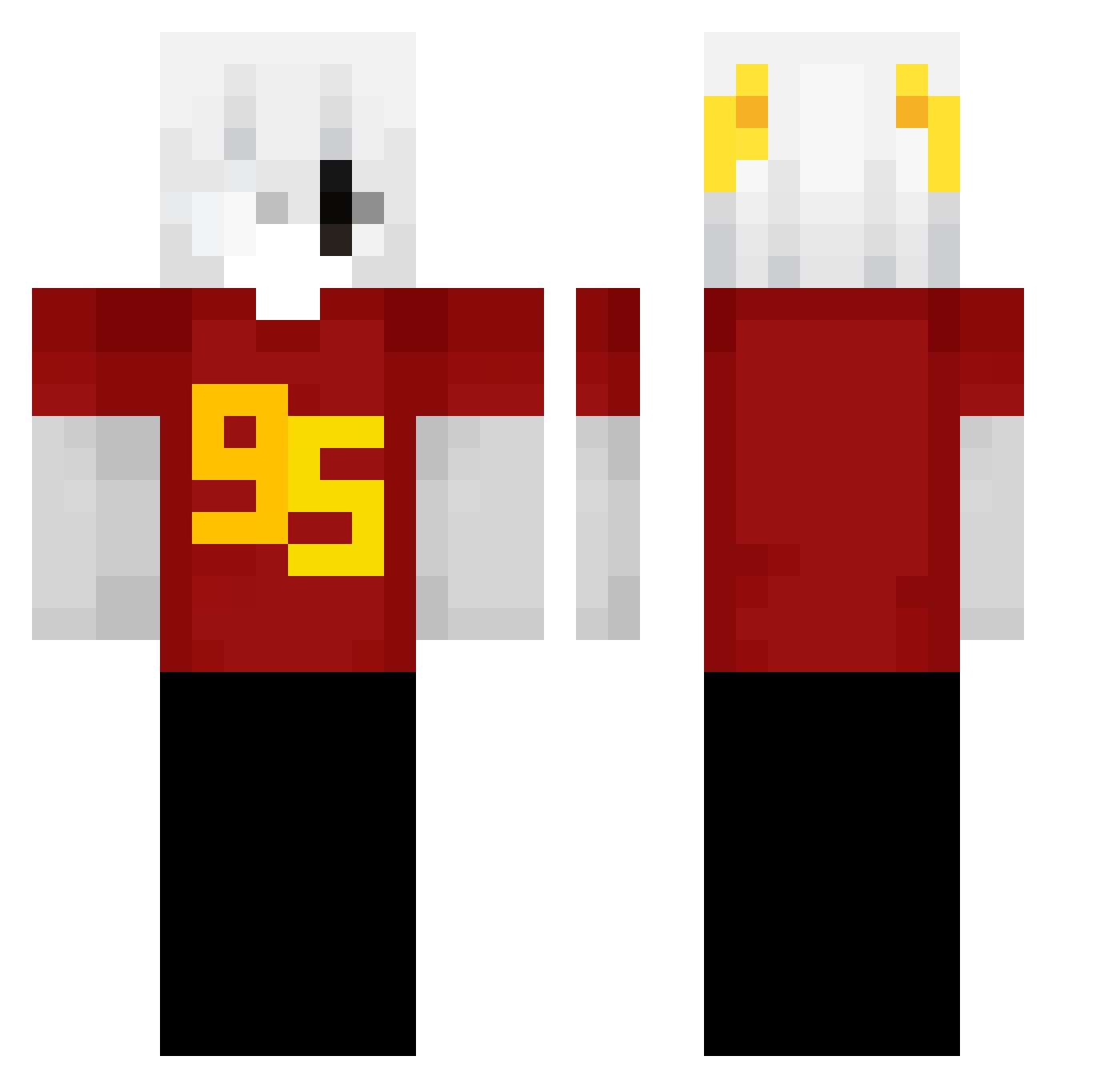 wirgem Minecraft skin, front and back view