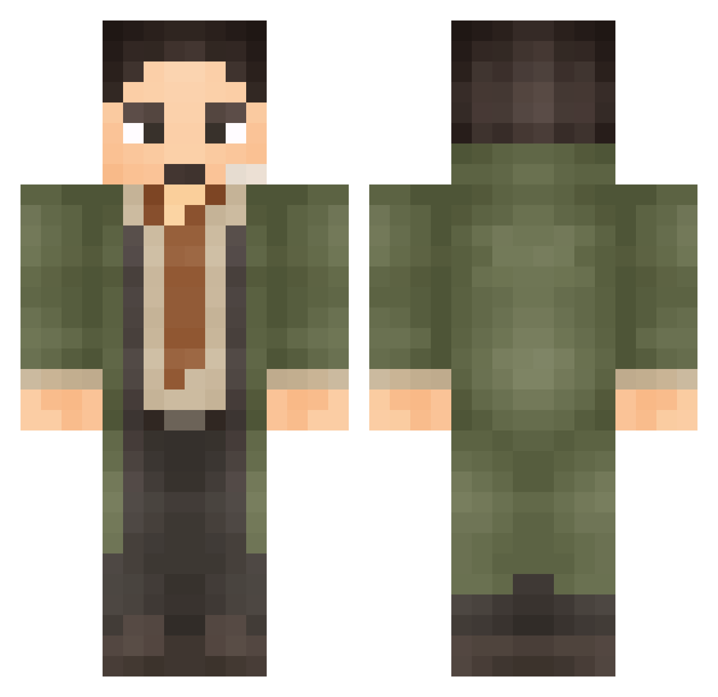 DaniDragon1 Minecraft skin, front and back view