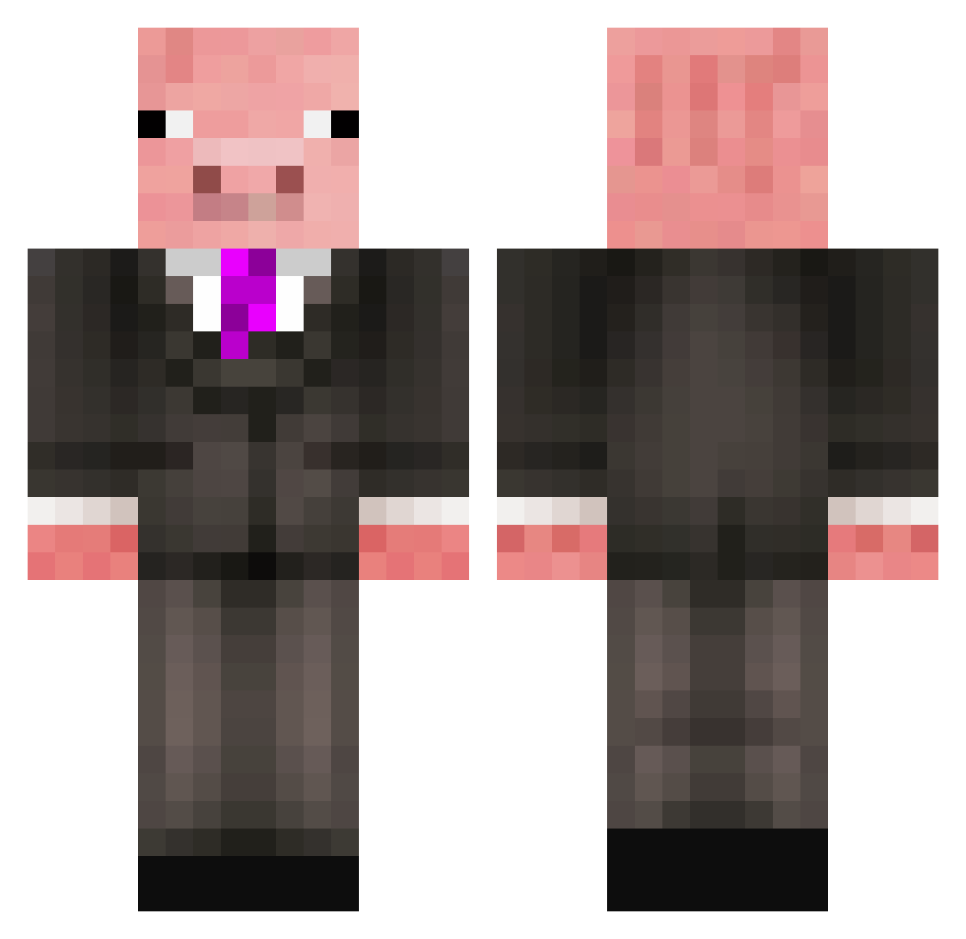 RealBritish Minecraft skin, front and back view