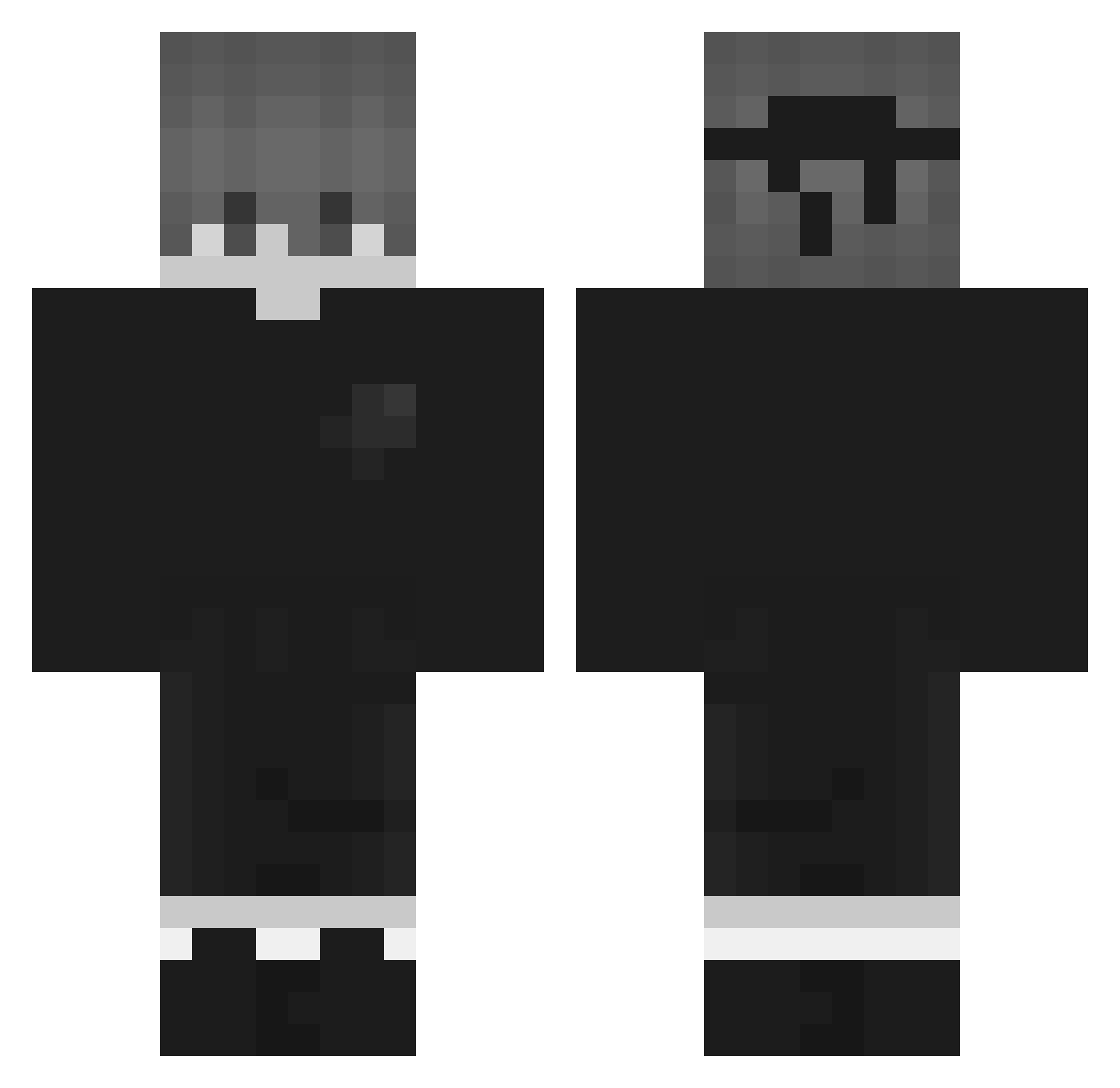 zDxmps Minecraft skin, front and back view
