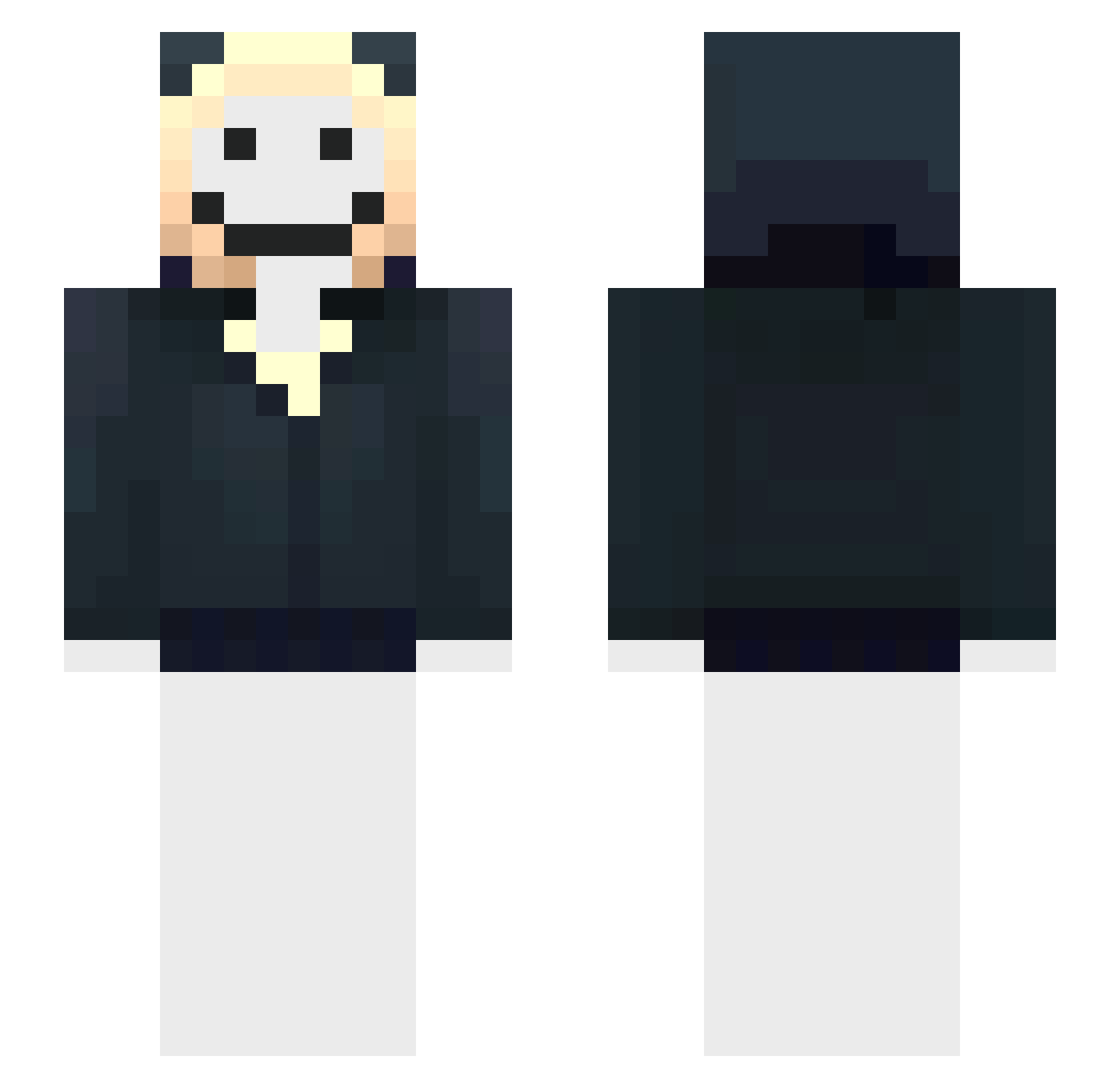 qrdiia Minecraft skin, front and back view