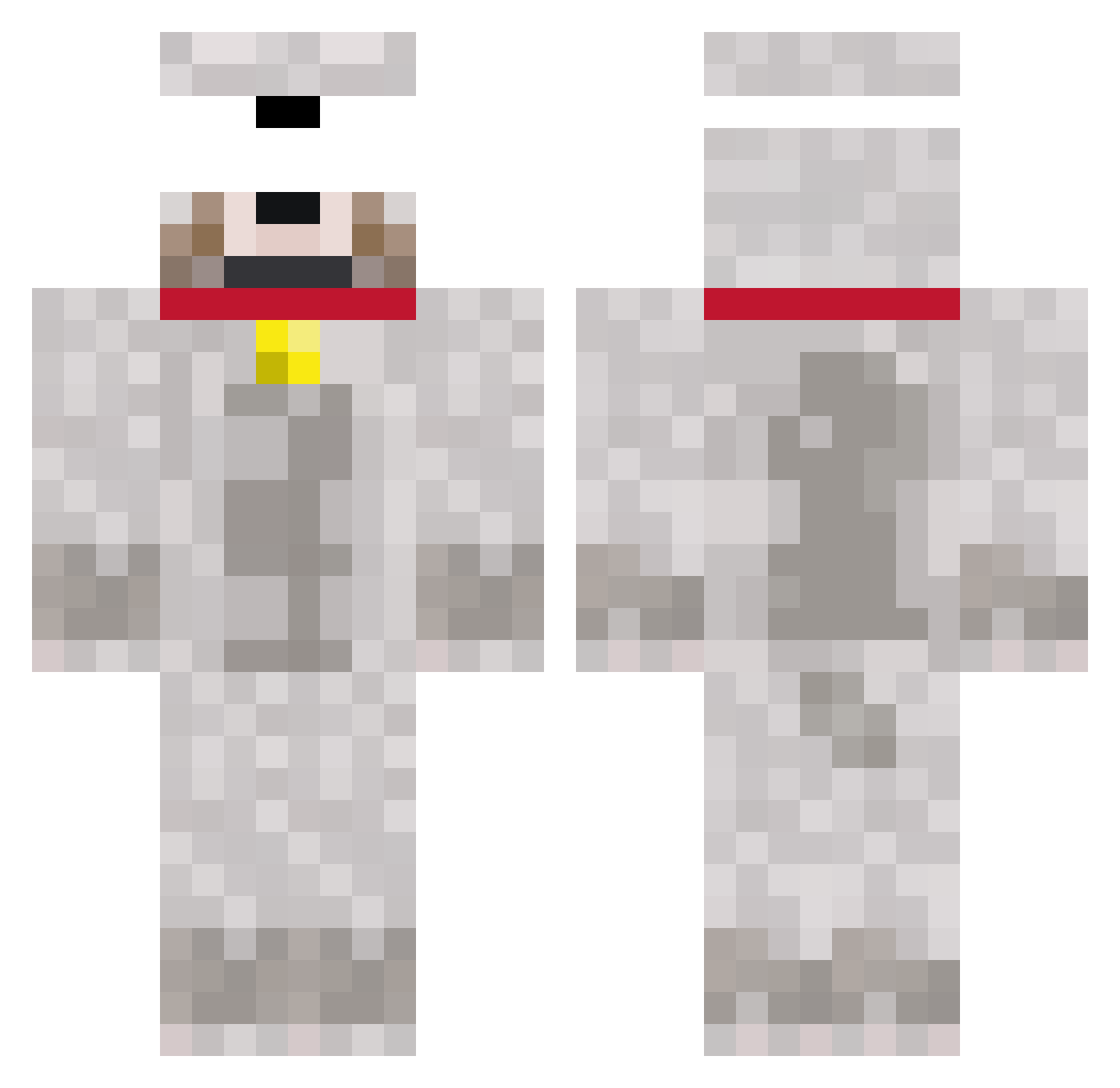 Supera1107 Minecraft skin, front and back view