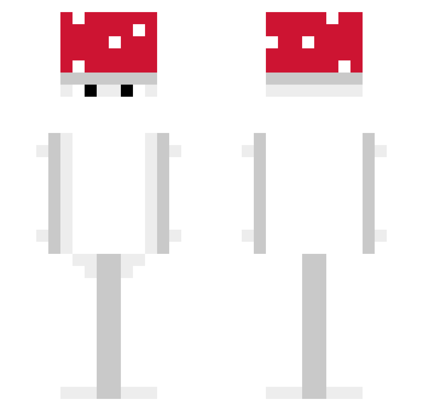 Auing Minecraft skin, front and back view