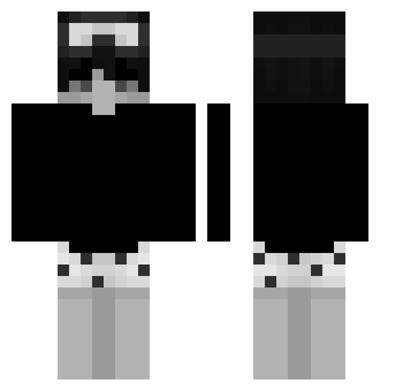 TheDireDragon Minecraft skin, front and back view