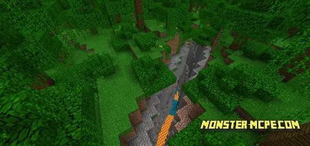 FlatEarth: Jungle Ravine At Spawn Seed
