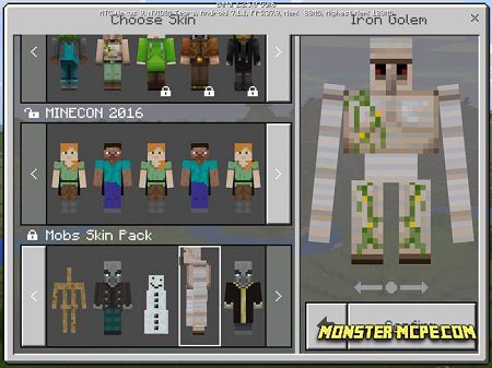 45625w's Bedrock Skin Pack V1.6 Minecraft Mod