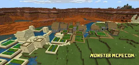 Triple Village Fused to Mesa Mineshaft Seed: 1526565007