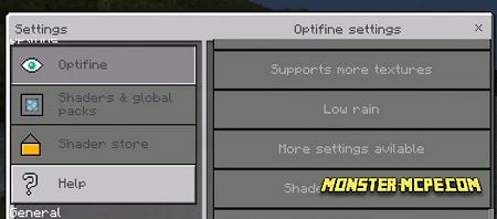 mcpe optifine