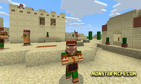 New Desert Village & Villagers (Creation)  Maps Minecraft PE