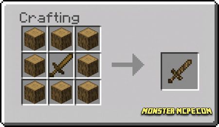 how to make a wooden sword in minecraft