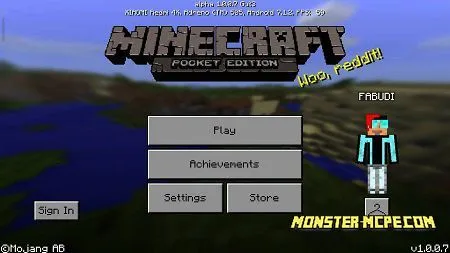 Minecraft PE 1.0.7 for Android
