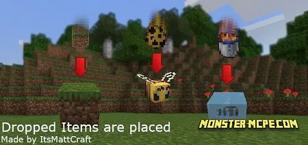 Dropped Blocks are Placed 1.14+