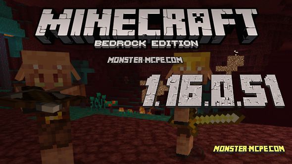 Download Minecraft PE 1.16.100.55 apk free: Nether Update