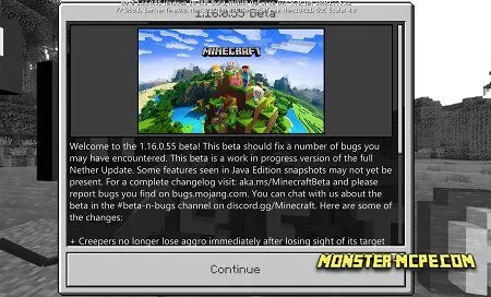 Minecraft 1.16.0.55 for Android