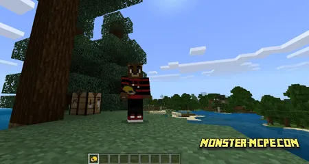 character with object in hand