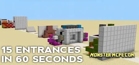 15 Entrances in Minecraft Map