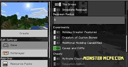 Experimental options