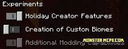 activate the Experimental game mode