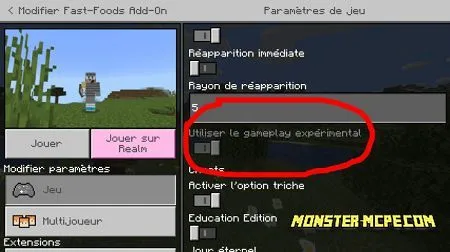 the experimental game mode