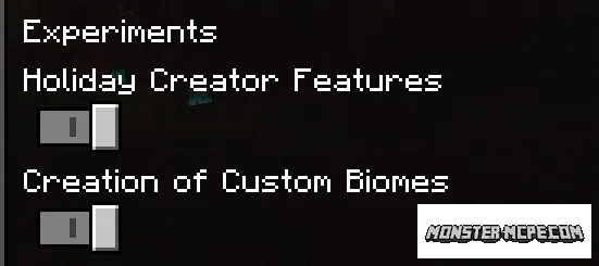 activate the experimental settings