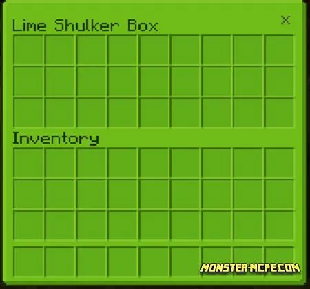Lime Shulker Box GUI