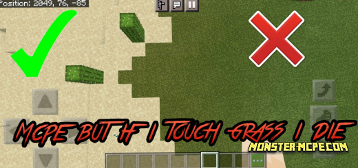 MCPE But If You Touch Grass You Die Map