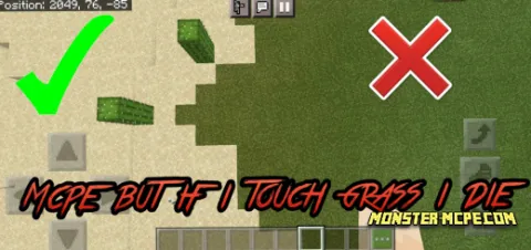 MCPE But If You Touch Grass You Die Map
