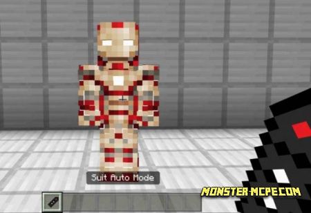 minecraft pe iron man addon