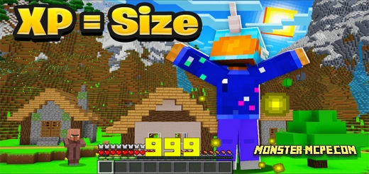 Minecraft, But Your Xp Equals Your Size Add-on 1.18