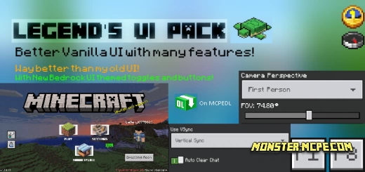 LeGend's UI Texture Pack  Texture Packs for Minecraft PE