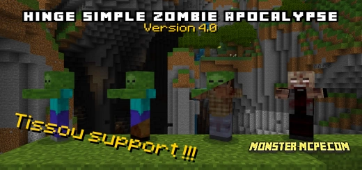 Zombie Apocalypse v2 Add-On!!! for MCPE/Win10 0.16.0/0.17.0