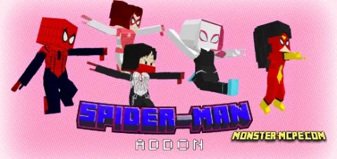 SpiderMan: Into The CraftingVerse Add-on 1.19/1.18+