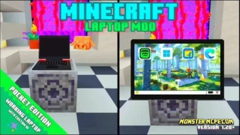 Laptop Addons with custom UI screen Add-on 1.20/1.19+