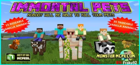 Immortal Pets Add-on 1.20+/1.19+