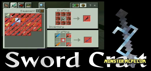 More Crafting Swords Minecraft PE Mod - Addon 1.20, 1.19.83 Download