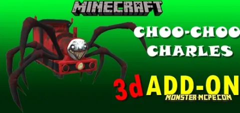 Choo Choo Charles 3D Add-on 1.20+/1.19+