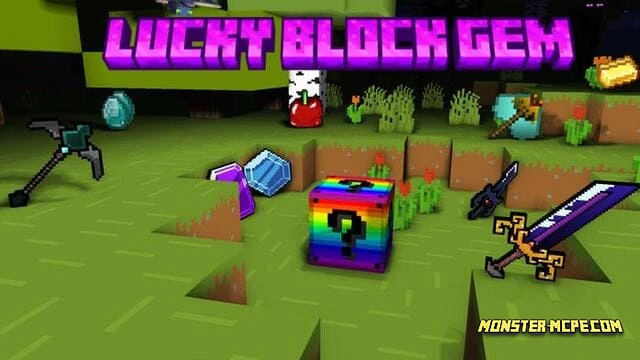 Lucky Block Gem Add-on 1.20+/1.19+