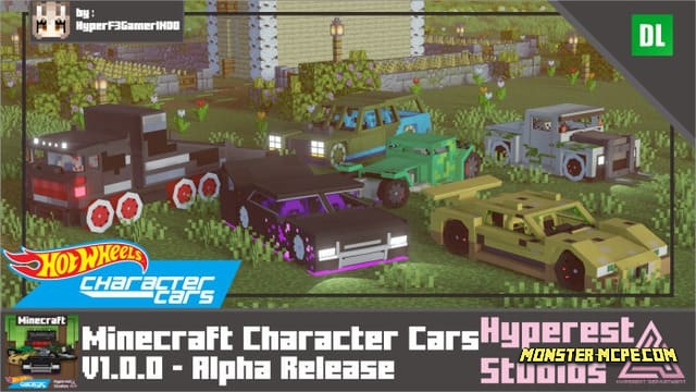 Hot Wheels Minecraft Character Cars Add-on All versions