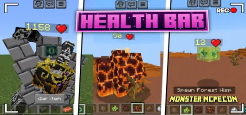 Health bar 1.20.50 Add-on 1.20+