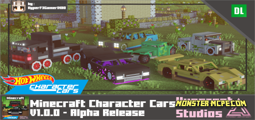 Hot Wheels Minecraft Character Cars Add-on All versions