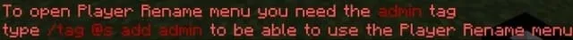 Player Rename Add-on 1.20+