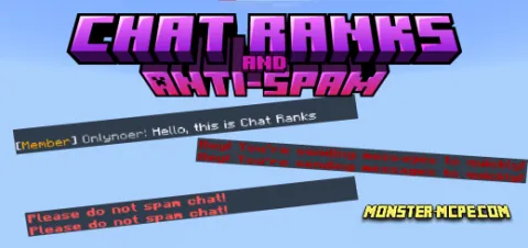 Chat Ranks & Anti Spam Add-on 1.21+