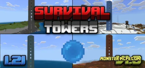 Survival Towers Add-on 1.21+/1.20+