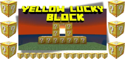 Yellow Lucky Block Add-on 1.21+/1.20+/1.19+/1.18+/1.17+