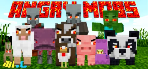 Angry Mobs Add-on 1.21+/1.18+/1.17+/1.16+