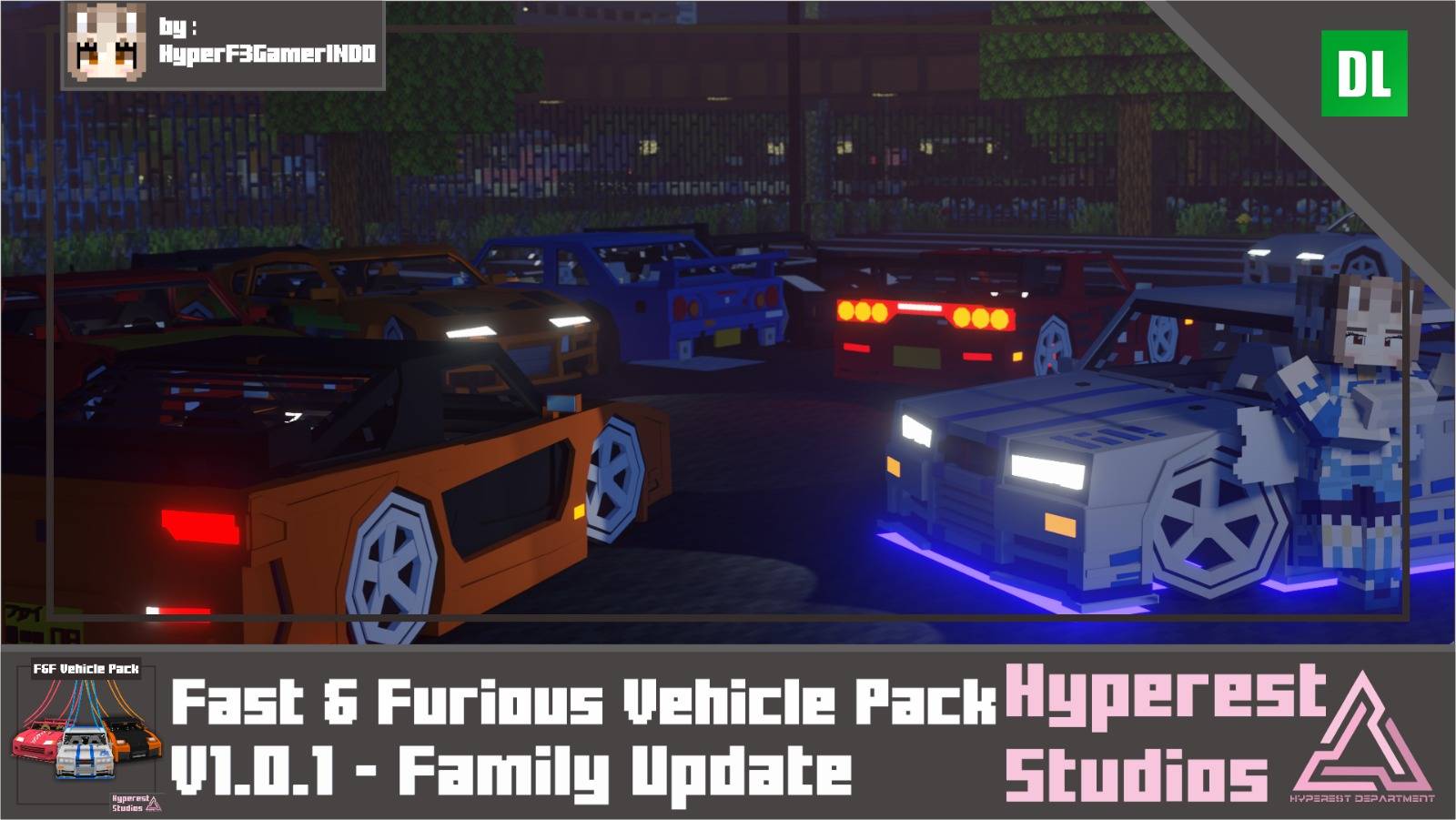 Fast And Furious Vehicle Add-on 1.21+/1.20+/1.19+/1.18+/1.17+