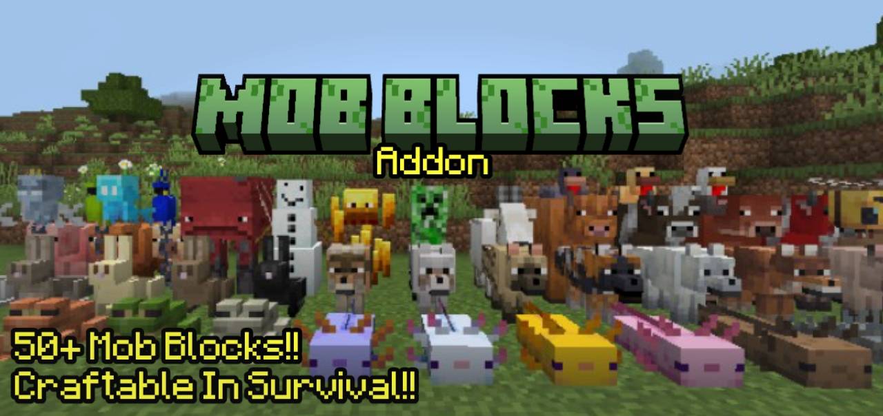 Mob Entity Blocks Add-on 1.21+