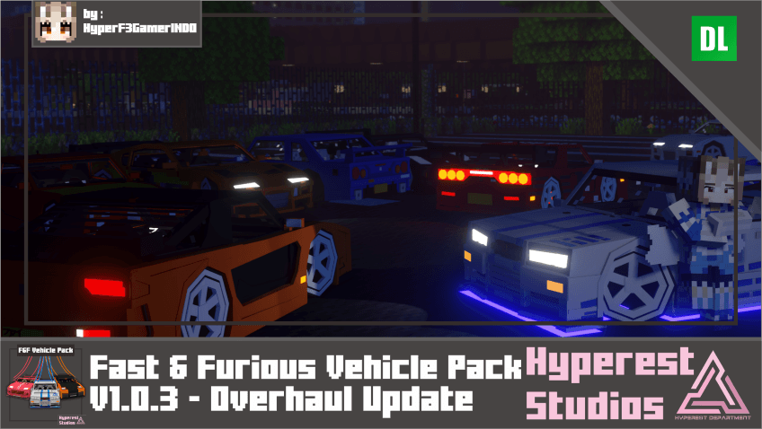 Fast And Furious Vehicle Add-on 1.21+/1.20+/1.19+/1.18+/1.17+