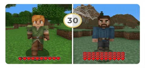Minecraft but your health is randomize in every 30 seconds Add-on 1.21+